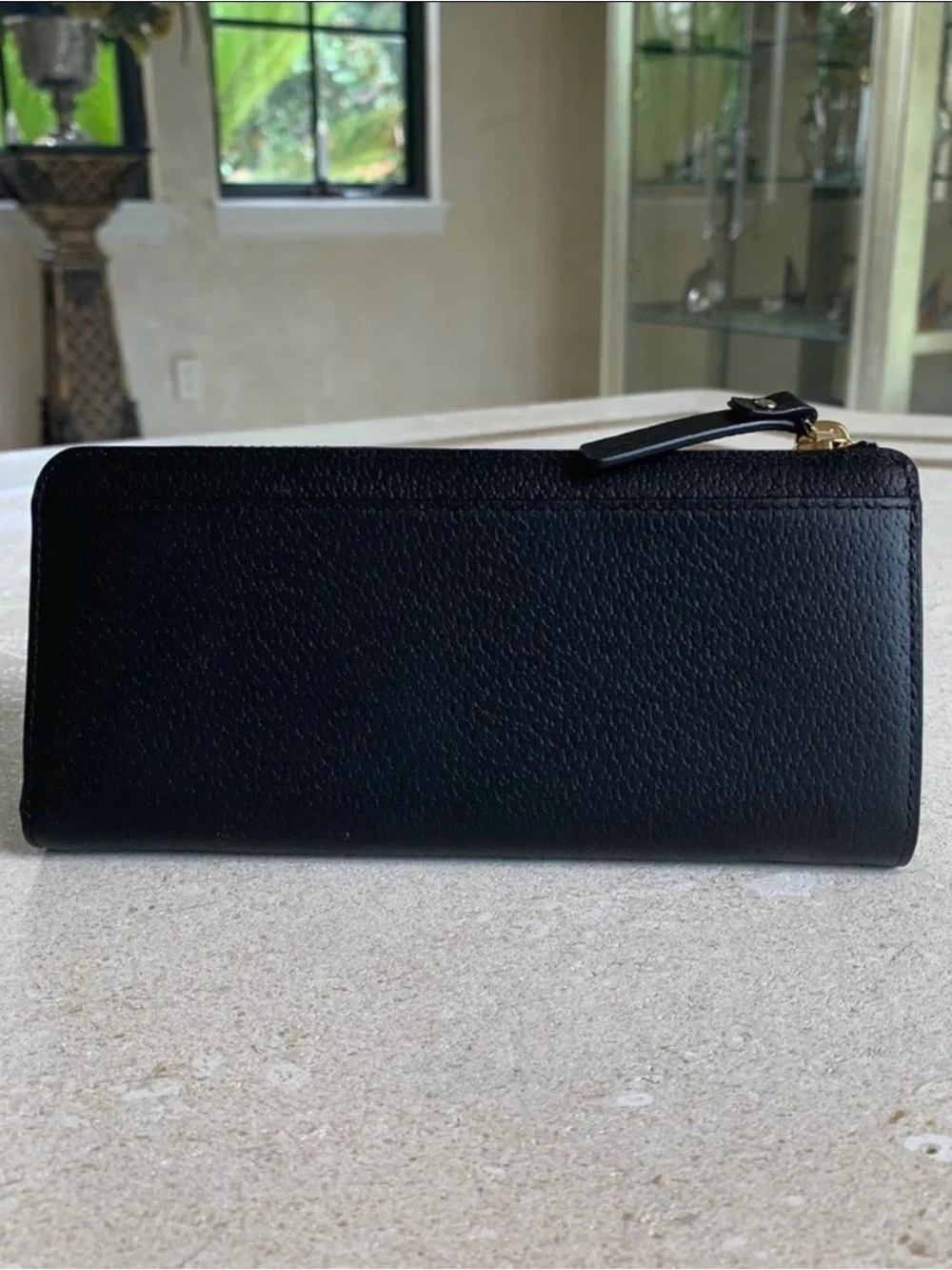 Kate Spade New York Nisha Robinson Street Zip Around Wallet - Black - NWT